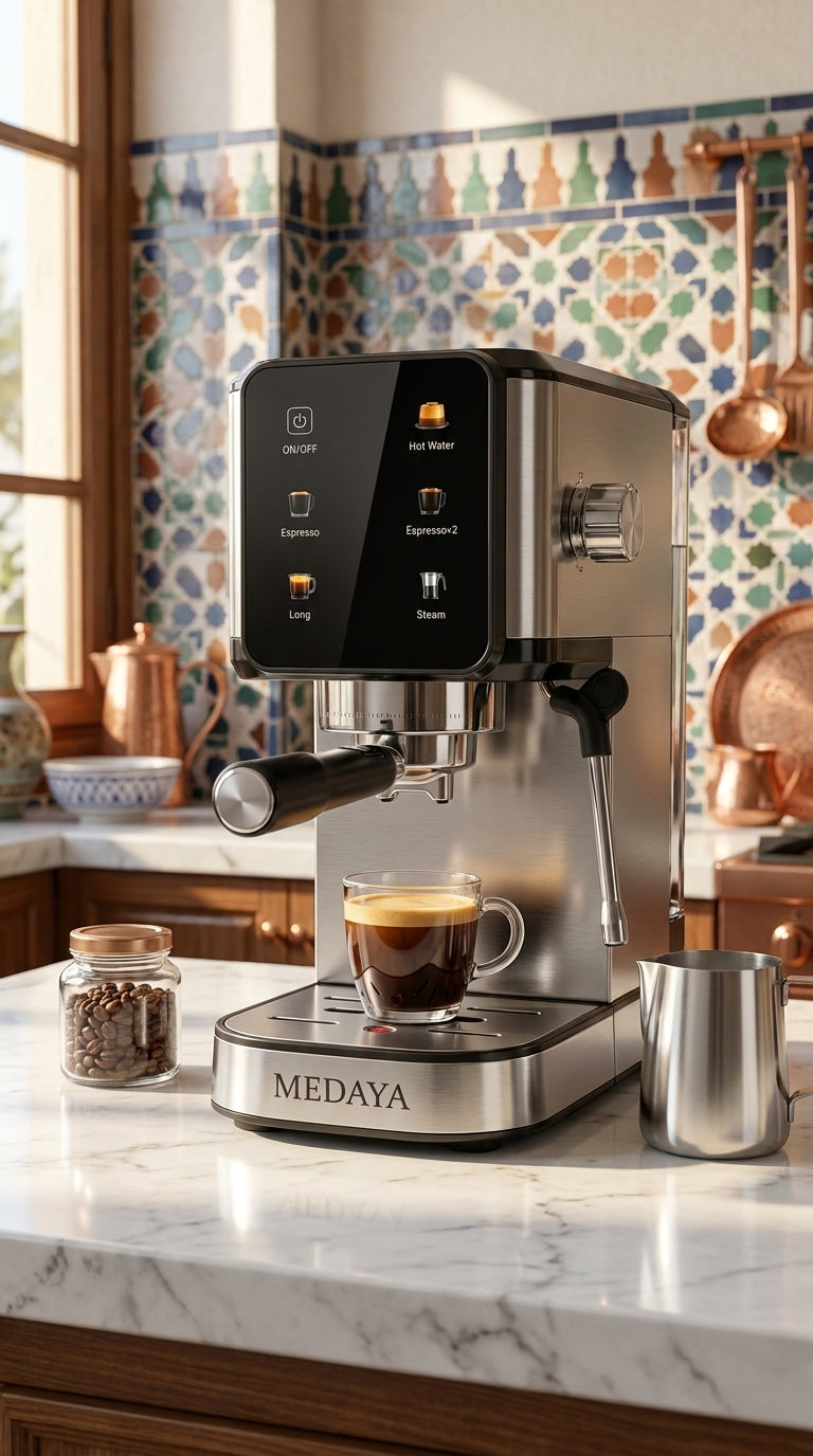 MEDAYA Smart Touch – Machine Espresso Écran Digital | ماكينة إسبريسو MEDAYA بشاشة ذكية