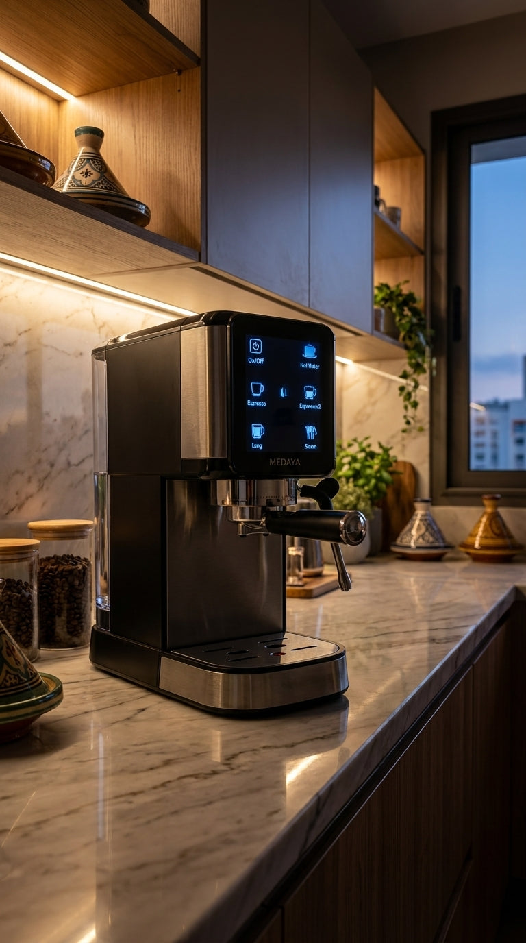 MEDAYA Smart Touch – Machine Espresso Écran Digital | ماكينة إسبريسو MEDAYA بشاشة ذكية