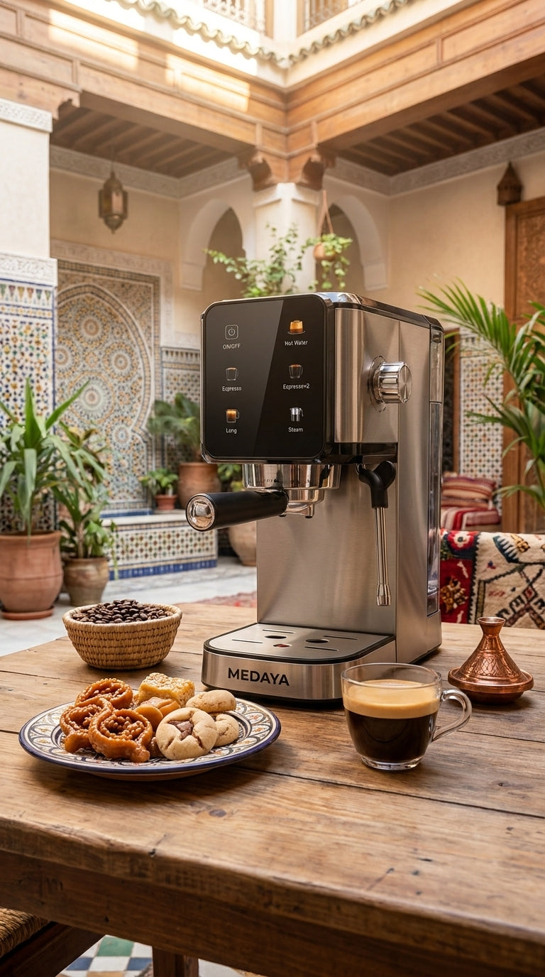 MEDAYA Smart Touch – Machine Espresso Écran Digital | ماكينة إسبريسو MEDAYA بشاشة ذكية