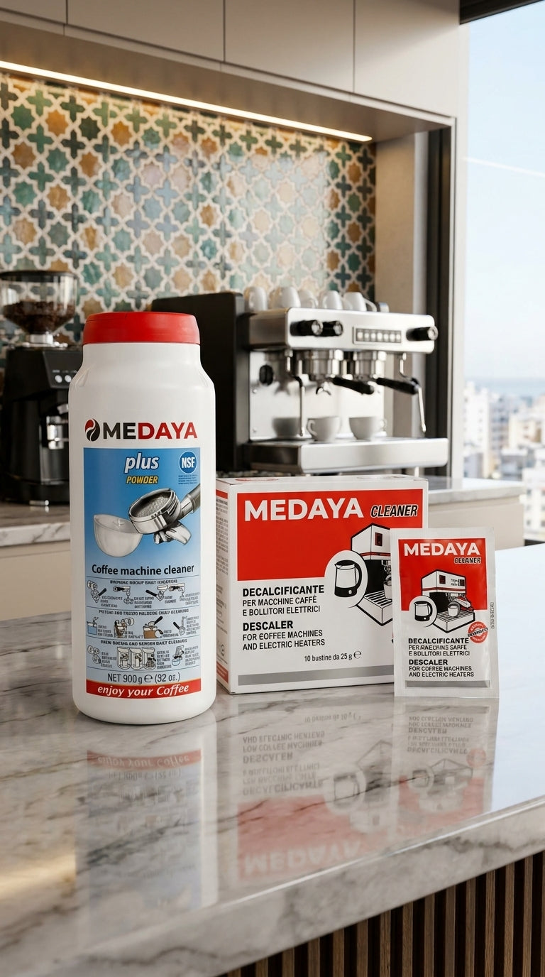 Duo Entretien Puly Caff – Détartrant & Nettoyant Machine à Café | منظف ومزيل ترسبات ماكينة القهوة Puly Caff