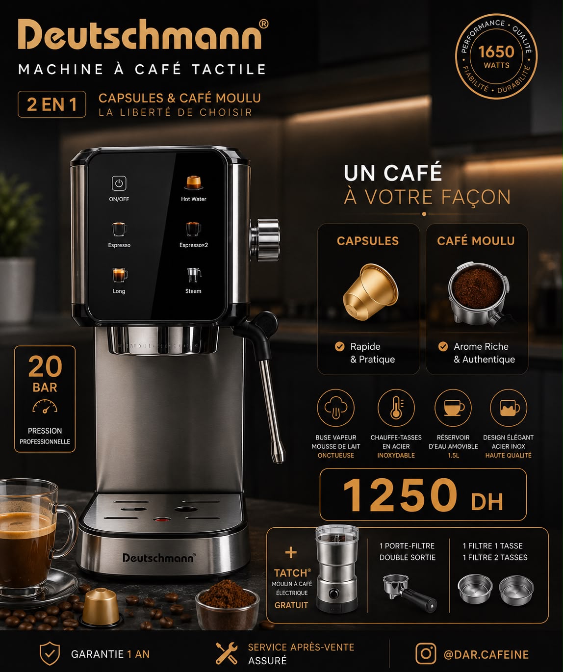 MEDAYA Smart Touch – Machine Espresso Écran Digital | ماكينة إسبريسو MEDAYA بشاشة ذكية
